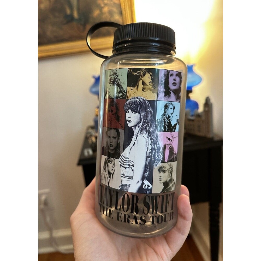 Taylor Swift The Eras Tour Concert Merch Tinted Clear Water Bottle w/ Screw Lid